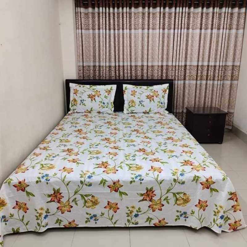 Cotton,Double,Size,Bedsheet,with,Matching,Pillow,covers
