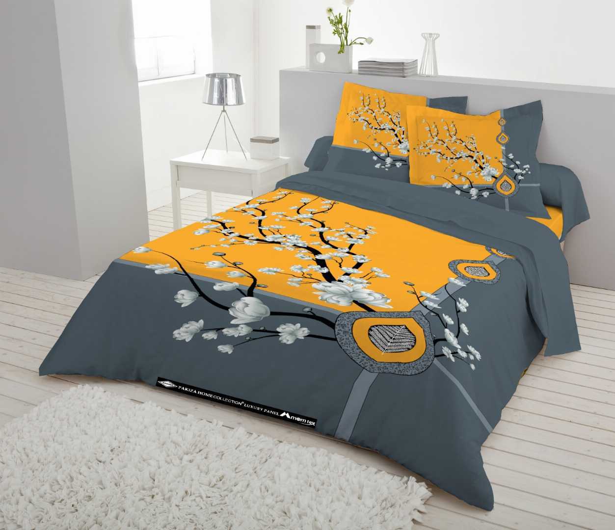 King,Size,Panel,Bed,sheet,with,Matching,Pillow,cover