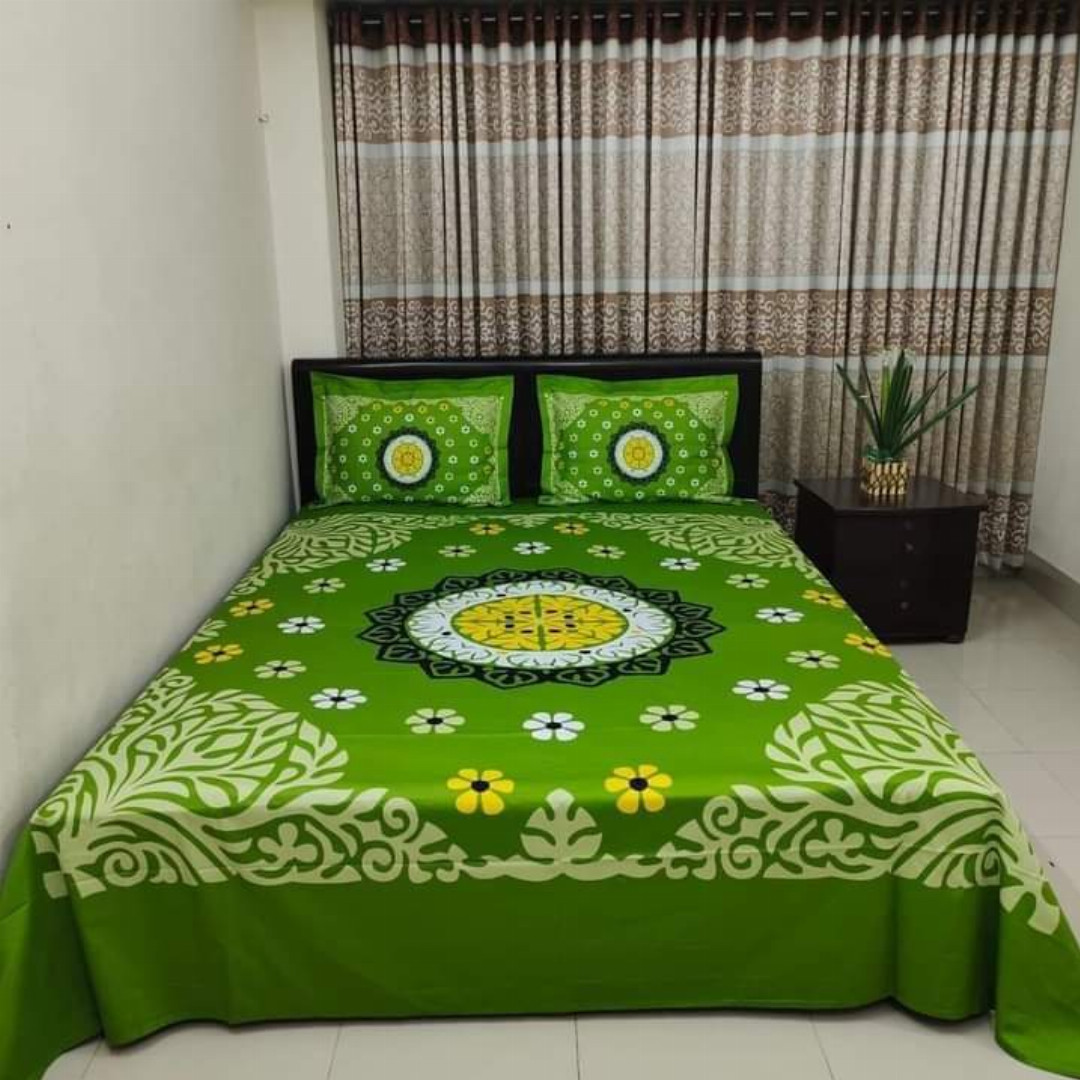 King,Size,Panel,Bed,sheet,with,Matching,Pillow,cover