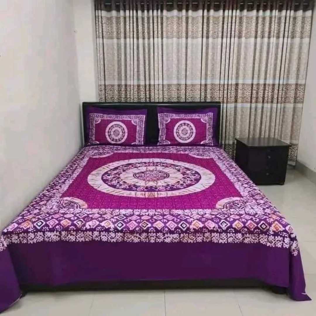 King,Size,Panel,Bed,sheet,with,Matching,Pillow,cover