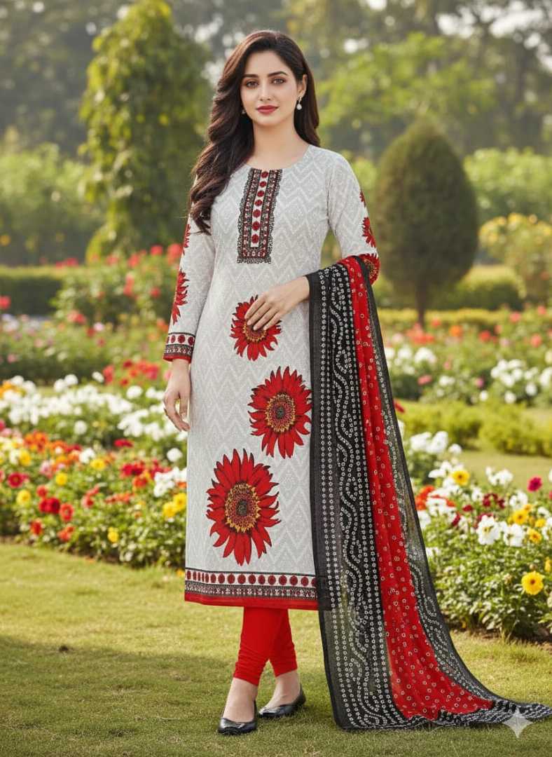 Bonoful Jaipuri 100% Pure Cotton Three Piece