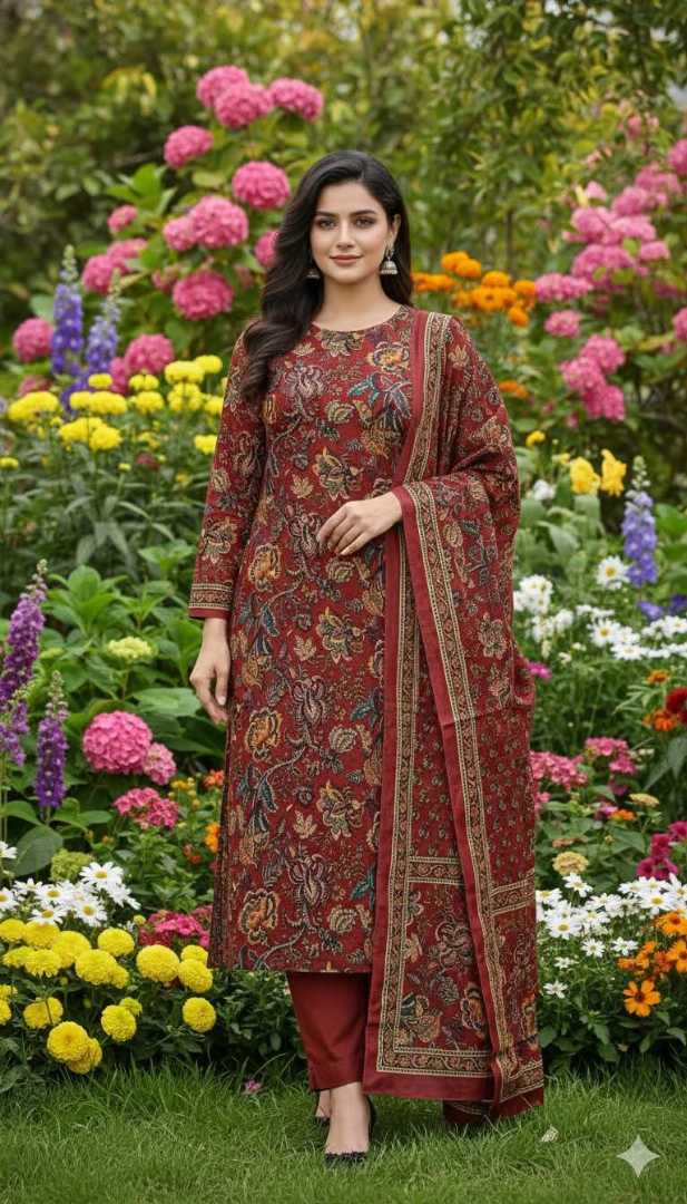 Bonoful,Jaipuri,100%,Pure,Cotton ,Unstiched,Three,Piece.
