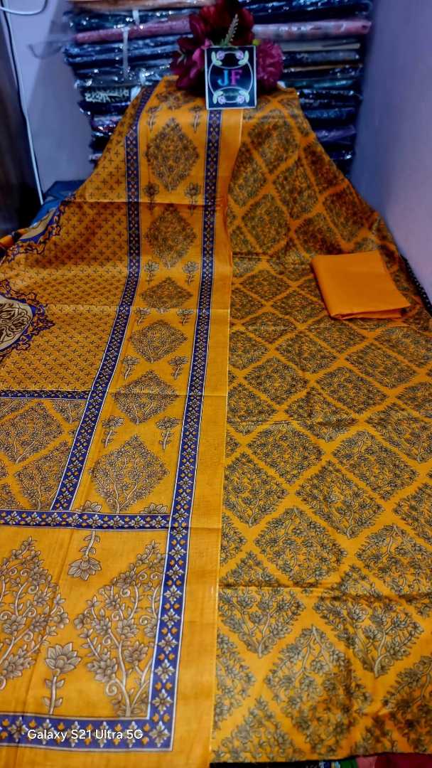 Bonoful,Jaipuri,100%,Pure,Cotton ,Unstiched,Three,Piece.