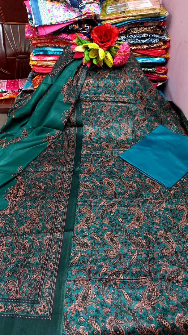 Bonoful,Jaipuri,100%,Pure,Cotton ,Unstiched,Three,Piece.