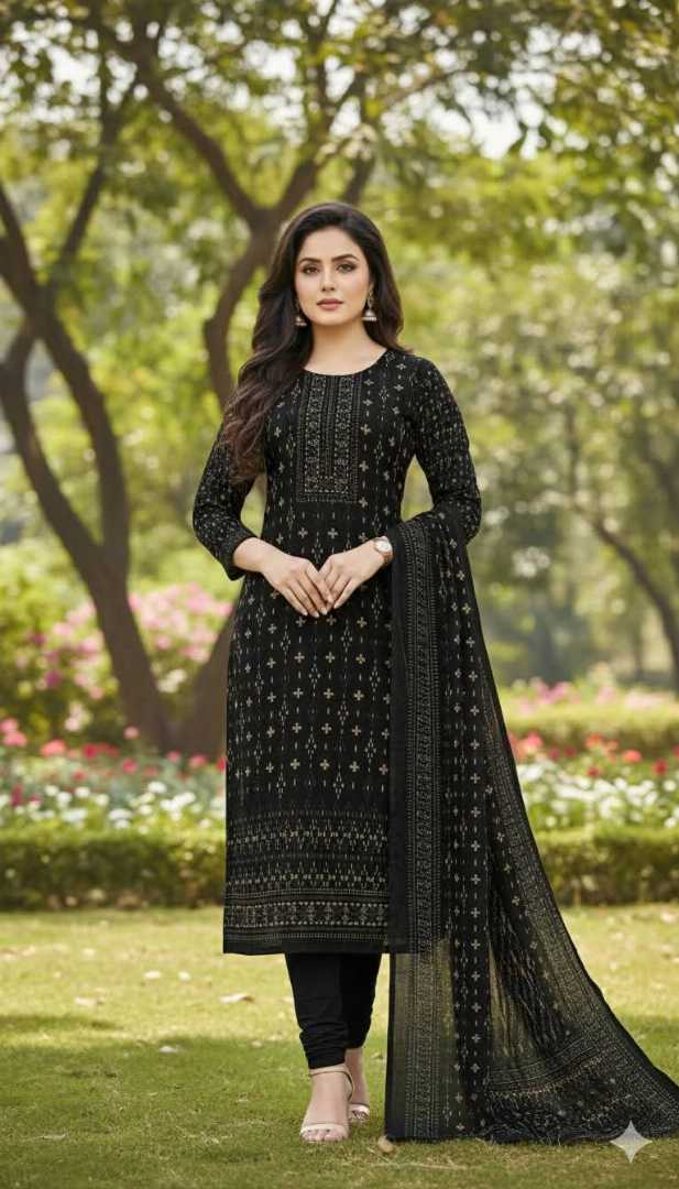 Bonoful,Jaipuri,100%,Pure,Cotton ,Unstiched,Three,Piece.