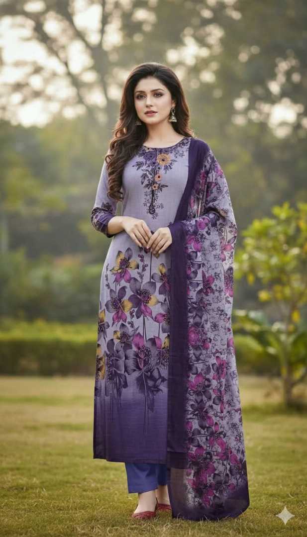 Bonoful Jaipuri 100% Pure Cotton Three Piece