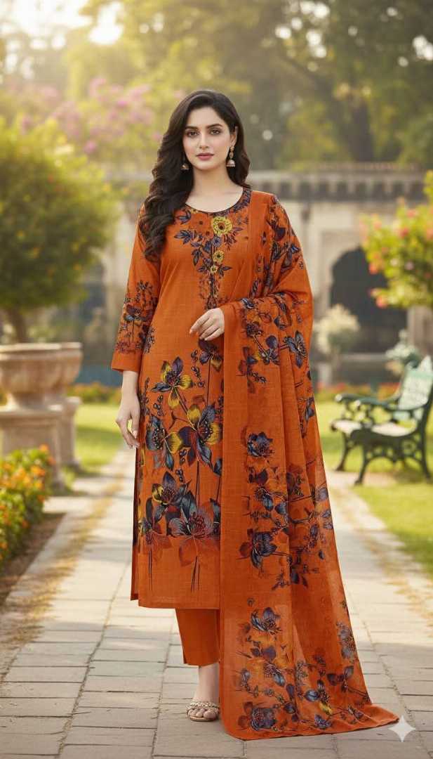 Bonoful Jaipuri 100% Pure Cotton Three Piece