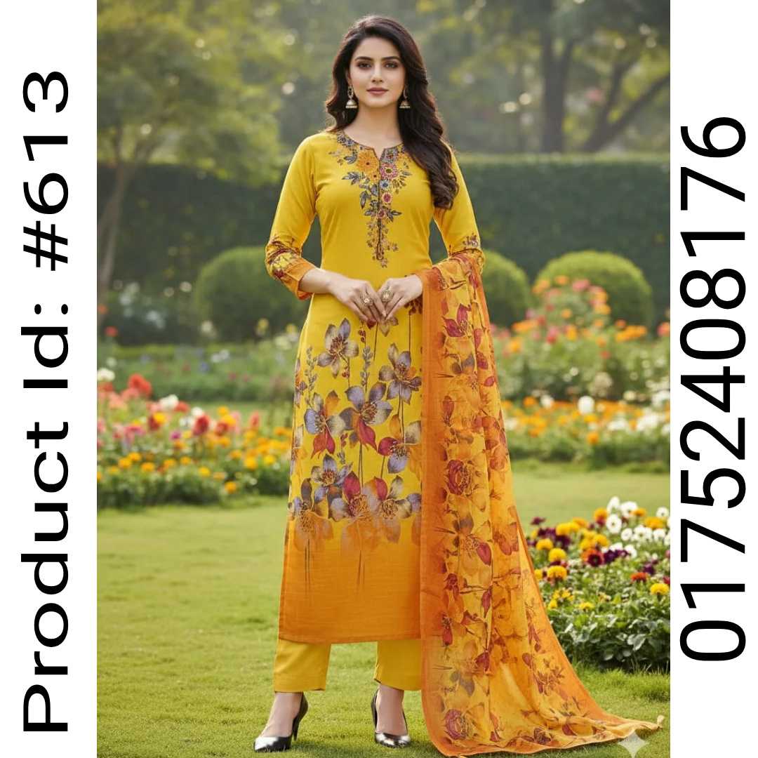 Bonoful Jaipuri 100% Pure Cotton Three Piece