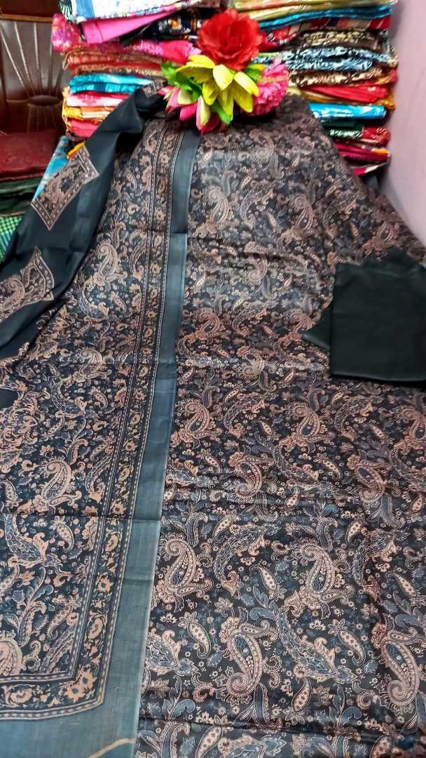 Bonoful,Jaipuri,100%,Pure,Cotton ,Unstiched,Three,Piece.