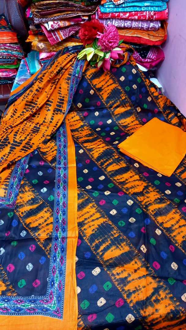 Bonoful,Jaipuri,100%,Pure,Cotton ,Unstiched,Three,Piece.