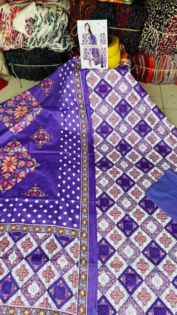 Bonoful Jaipuri 100% Pure Cotton Three Piece