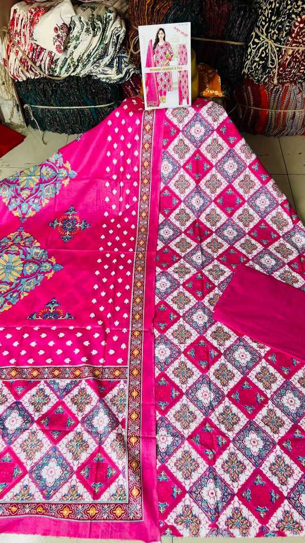 Bonoful Jaipuri 100% Pure Cotton Three Piece