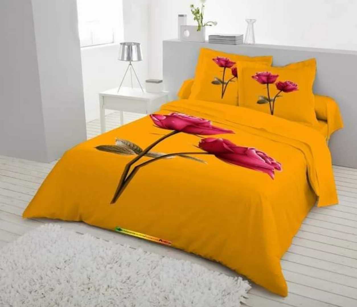 King,Size,Panel,Bed,sheet,with,Matching,Pillow,cover