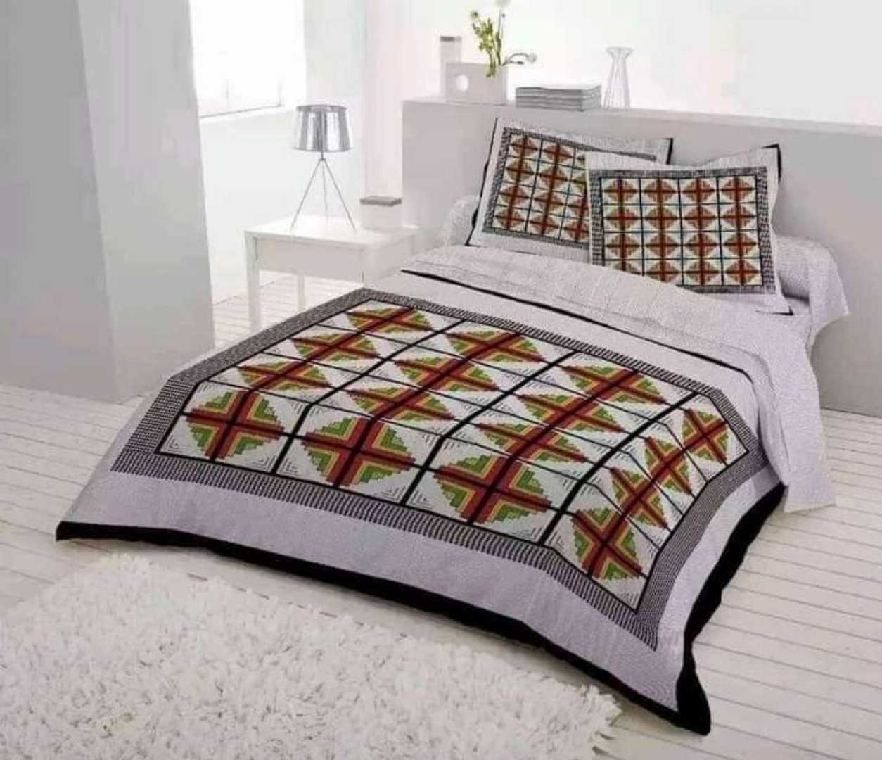 King,Size,Panel,Bed,sheet,with,Matching,Pillow,cover