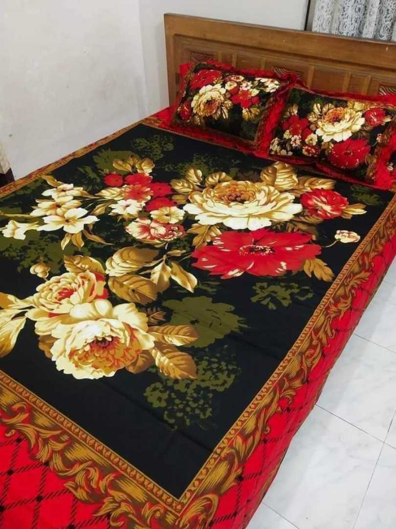 King,Size,Panel,Bed,sheet,with,Matching,Pillow,cover