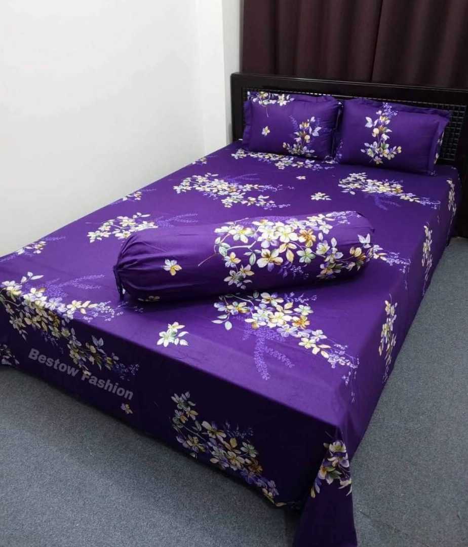 King,Size,Panel,Bed,sheet,with,Matching,Pillow,cover