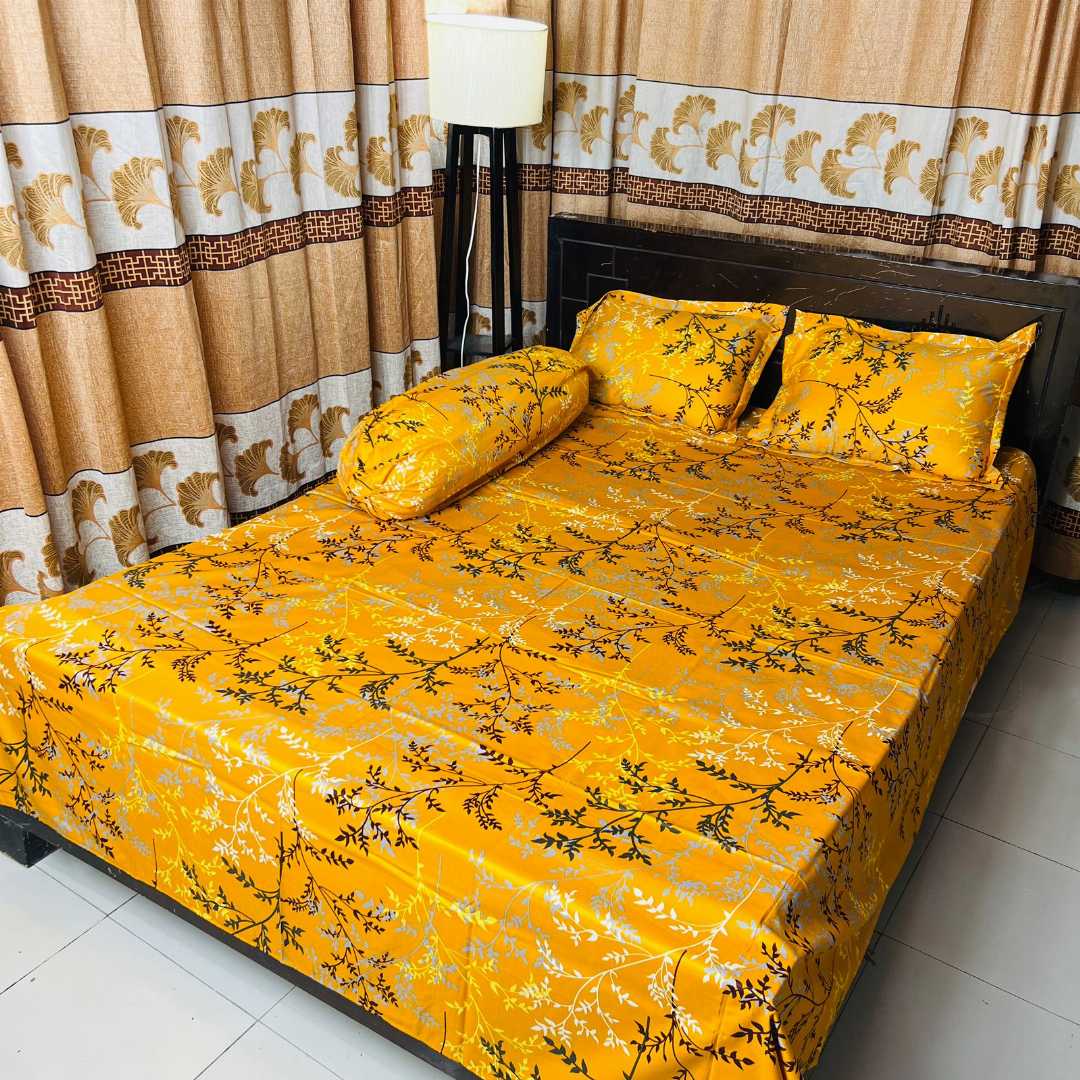 King,Size,Panel,Bed,sheet,with,Matching,Pillow,cover