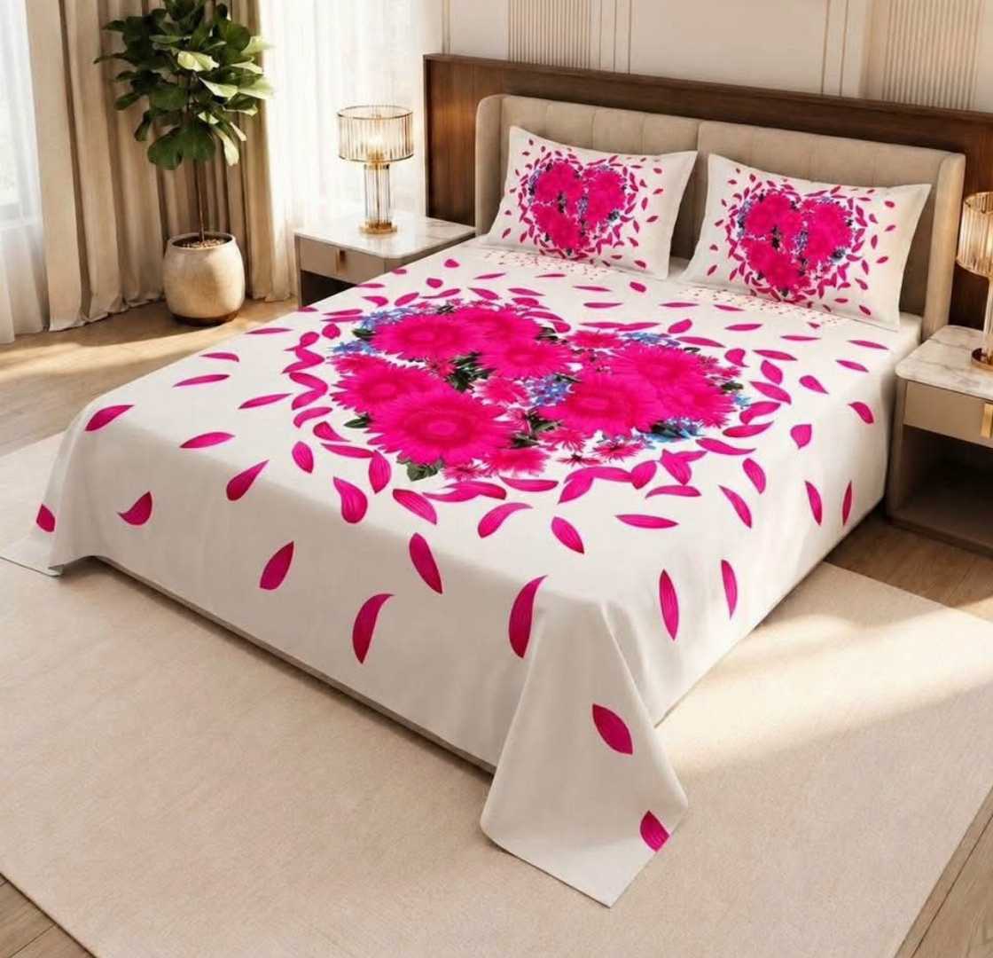 King,Size,Panel,Bed,sheet,with,Matching,Pillow,cover