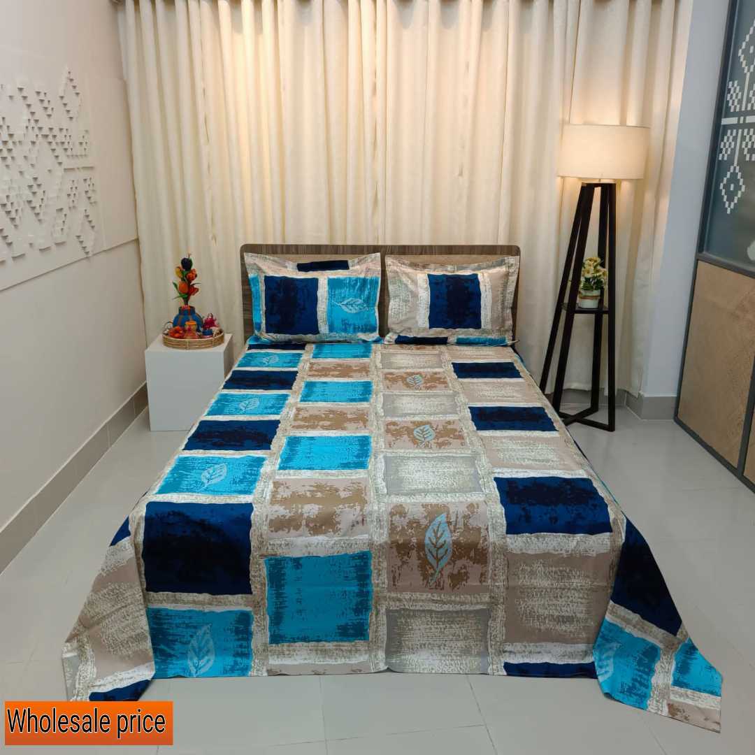 King,Size,Panel,Bed,sheet,with,Matching,Pillow,cover