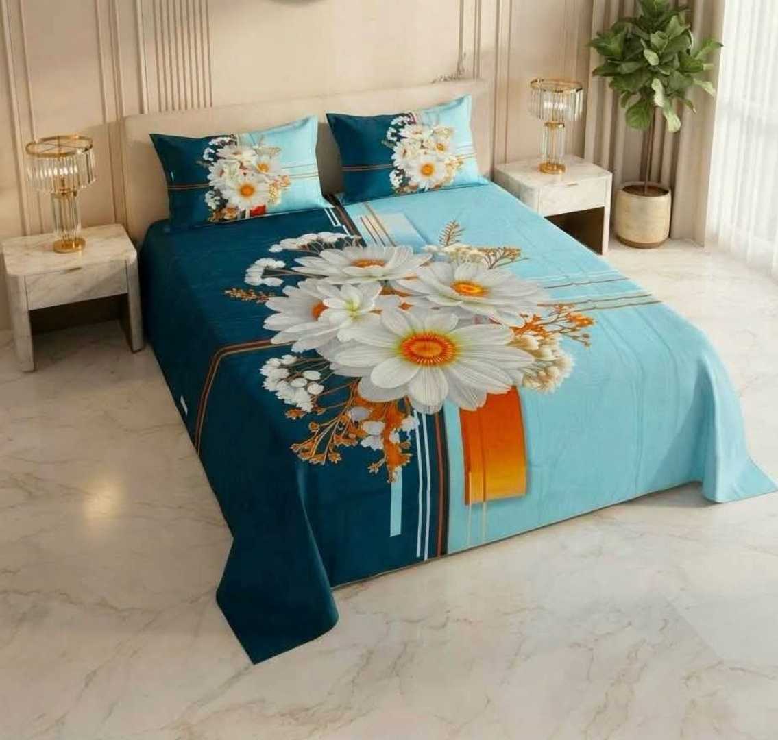 King,Size,Panel,Bed,sheet,with,Matching,Pillow,cover